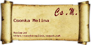 Csonka Melina névjegykártya